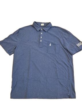 Johnnie-O Hangin Out Polo Golf Shirt Mens Size XL Samuel Adams Embroidery Blue